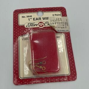 Vintage 1" Ear Wires VTG Jewelry parts Fibre Craft